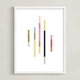 "salt water taffy" - Art Print in Bubblegum pink by Stacey Meacham - Framed