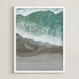"The Shoreline" - Art Print in Sea Green by Melanie Sutherland - Framed