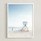 "Tower 2" - Art Print in tower blue by Kamala Nahas - Framed