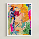 "In Seventh Heaven" - Art Print in Emerald Turquoise by Stephanie Lessing - Framed