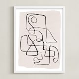 "Connected" - Art Print in Blush by Creo Study - Framed