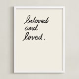 "Beloved" - Art Print in Ivory by Maja Cunningham - Framed