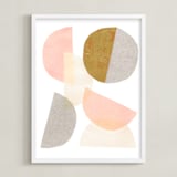 "Shifting" - Art Print in Blush by Kelly Nasuta - Framed