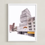 "New York Street" - Art Print in Rainbow Grey by Viktoria Eperjesi - Framed