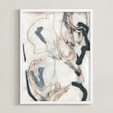 "Southern Cotton Series 4" - Art Print in Pink and Grey by Angela Simeone - Framed