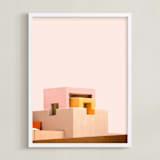 "Urban Desert Series 3" - Art Print in Soft Earth Tones by Lisa Sundin - Framed