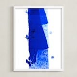 "Fashion-Walk" - Art Print in Deep Bright Blue by ANA GAION - Framed