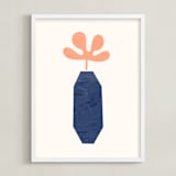 "Modern Vase #2" - Art Print in Blush by Field and Sky - Framed