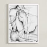 "More Alike than Not" - Art Print in Charcoal by Karen Kaul - Framed