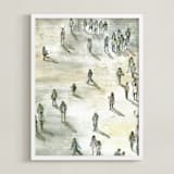 "Berlin at midday" - Art Print in Sand yellow by Lulaloo - Framed