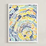 "Sun Drop" - Art Print in Golden Yellow by Holly Royval - Framed