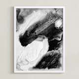 "Hemingway" - Art Print in Midnight Charcoal by Katherine Jury - Framed