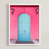 "Pandora's Door" - Art Print in Pink by Anna Argiropoulos - Framed