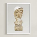 "Classic Cool" - Art Print in Stone by Kelsey Mucci - Framed