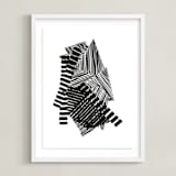 "Layers" - Art Print in Black and White by Jaime Derringer - Framed