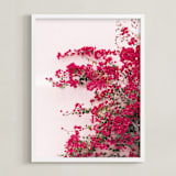"Bright Bougainvillea" - Art Print in Bright Pink by The One With Wanderlust - Framed