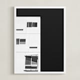 "rectangle with me" - Art Print in coal by Kamala Nahas - Framed