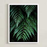 "Layers of green" - Art Print in Deep Green by Bethania Lima - Framed