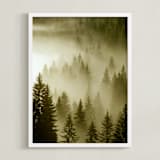 "Mystical Forest " - Art Print in Forest Olive by Uros Zagozen - Framed