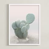 "Little Cactus" - Art Print in Pastel Green by Wilder California - Framed
