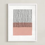 "Color Streak" - Art Print in Dusty Rose by Kiersten Garner - Framed