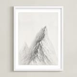 "Mt. Winterfell" - Art Print in Mountain Silver by jinseikou - Framed
