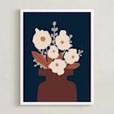 "Emilie" - Art Print in Deep Blue by Alex Roda - Framed