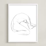 "Seated Figure" - Art Print in Bright White by Lorent and Leif - Framed
