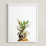 "Pining for Pineapple" - Art Print in pineapple green by Joni Tyrrell - Framed
