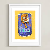 "Beer Diptych (ii)" - Art Print in Gold and Blue by Zoe Pappenheimer - Framed
