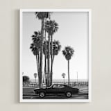 "Ocean Avenue" - Art Print in Black and White by Kaitlin Rebesco - Framed