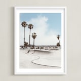 "Santa Barbara Skate 2" - Art Print in color by Kamala Nahas - Framed