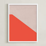 "Sunset Wall" - Art Print in White by MinimalType - Framed