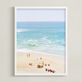 "Laguna Beach 2" - Art Print in Lagoon by Jennifer Lawrence - Framed