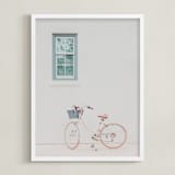 "Sweet Ride" - Art Print in Pink Glow by Sara Hicks Malone - Framed
