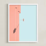 "Palm Springs - A Color Study I" - Art Print in Palm Springs Blue by Lisa Sundin - Framed