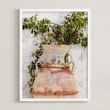 "Pottery I" - Art Print in Terracotta by Crystal Lynn Collins - Framed