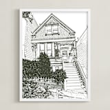 "House: Portrait Orientation Custom Print" - Custom Print in Olive Shadow by Minted - Framed
