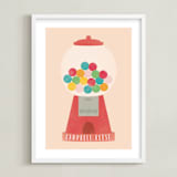 "Sweet & Bubbly" - Personalized Art Print in Sugared Peach by Annie Holmquist - Framed