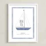 "Sailboat co." - Personalized Art Print in Ocean by cambria - Framed