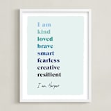 "Positive Affirmations" - Personalized Art Print in Winter by Nazia Hyder - Framed