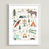 "Camper" - Personalized Art Print in Sky by Hannah Williams - Framed