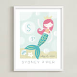 "sirens song" - Personalized Art Print in Bubblegum by peetie design - Framed