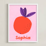 "My Fruity Family III" - Personalized Art Print in Citrus by Marta Crea - Framed