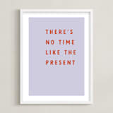 "The Present" - Art Print in Lavender Mist by Angela Garrick - Framed