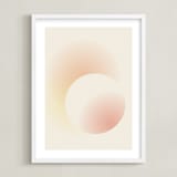"Light of the Sun" - Art Print in Light Pink by Sarah Lund - Framed