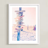 "Summer Getaway" - Art Print in Himalayan Pink Salt by Rega - Framed