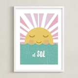 "El Sol" - Art Print in Sunshine by merry mack creative - Framed