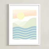 "We Keep It Rockin'" - Art Print in California Sunscape by Summer Strauch - Framed