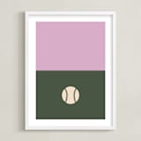 "3 Season Sport | Baseball" - Art Print in Olive by pacifica project - Framed